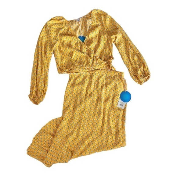 Rhode x Target Yellow Long Sleeve Crop Top Maxi Skirt Two Piece Set Size L NWT - Picture 13 of 14